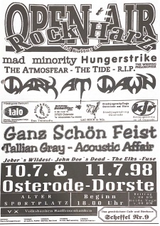 Festivalposter LineUp 1998