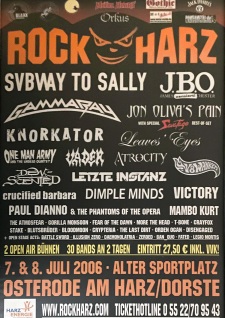 Festivalposter LineUp 2006