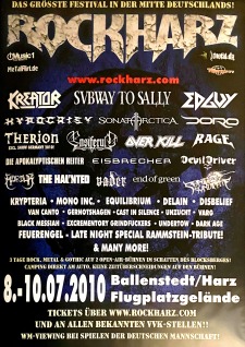 Festivalposter LineUp 2010